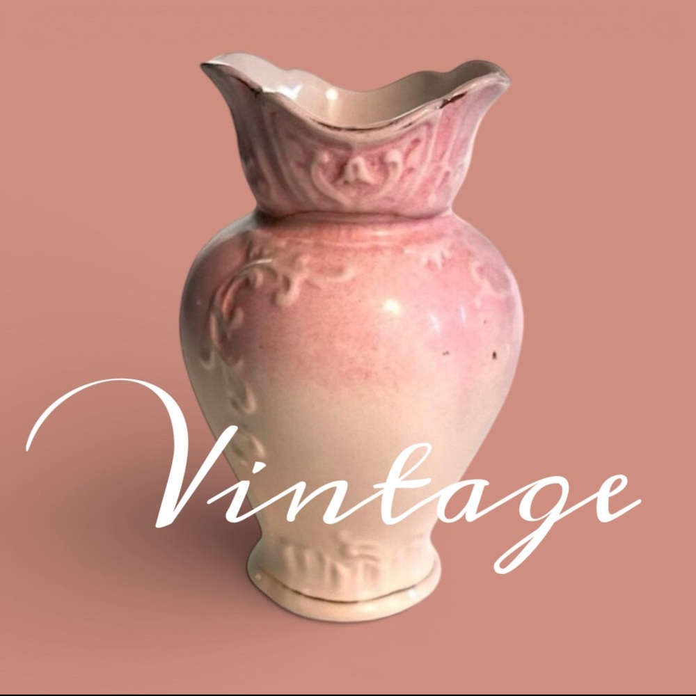 Vintage Pink and Cream Vase